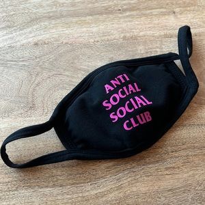 ASSC Anti Social Social Club Medical Face Mask Black Pink